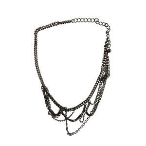 Silver Chain Belt damaged where chain connects but still works or can be fixed.